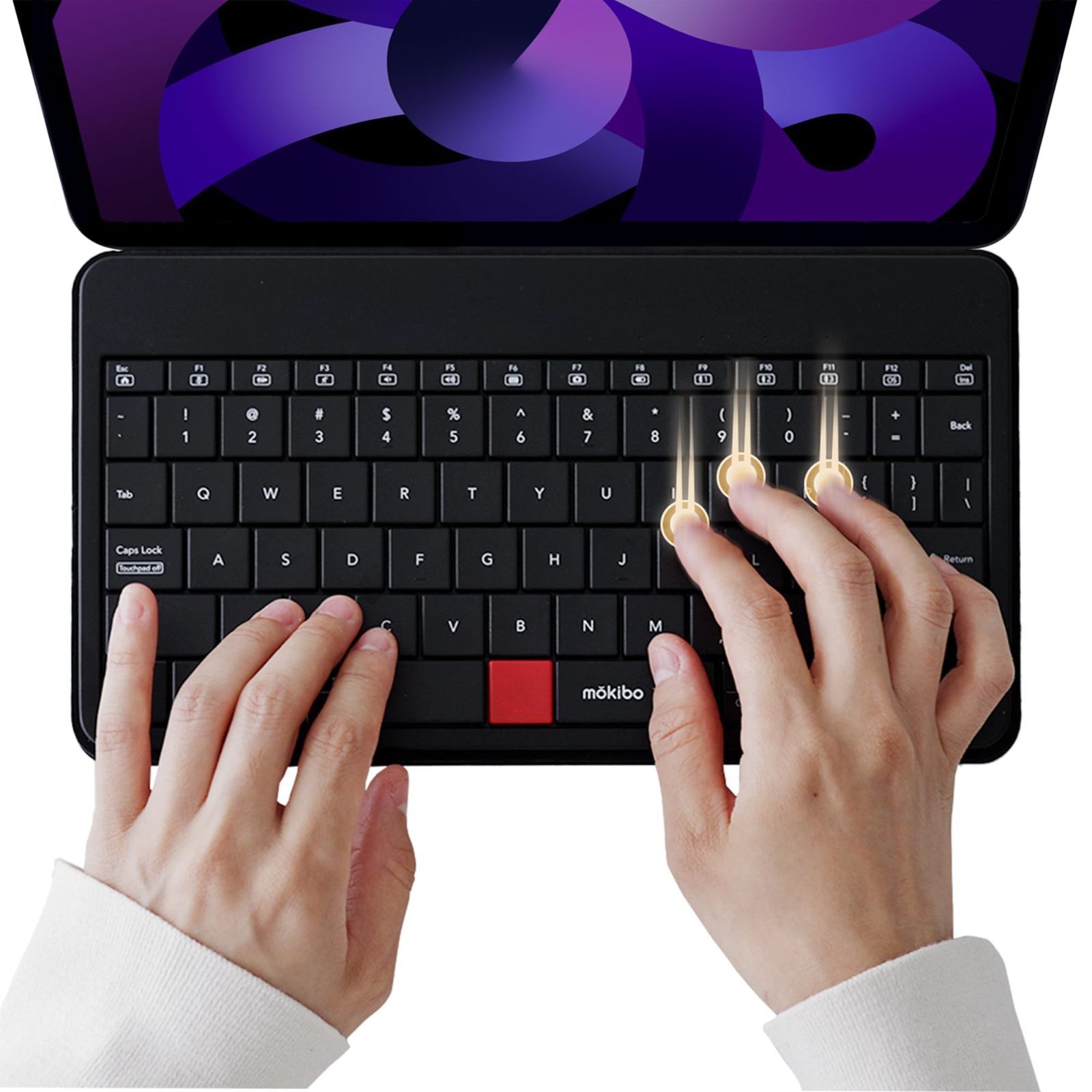 在庫処分 ワイヤレスキーボード iPad Mokibo Pro11インチ ケース タッチパッド付き 薄い
