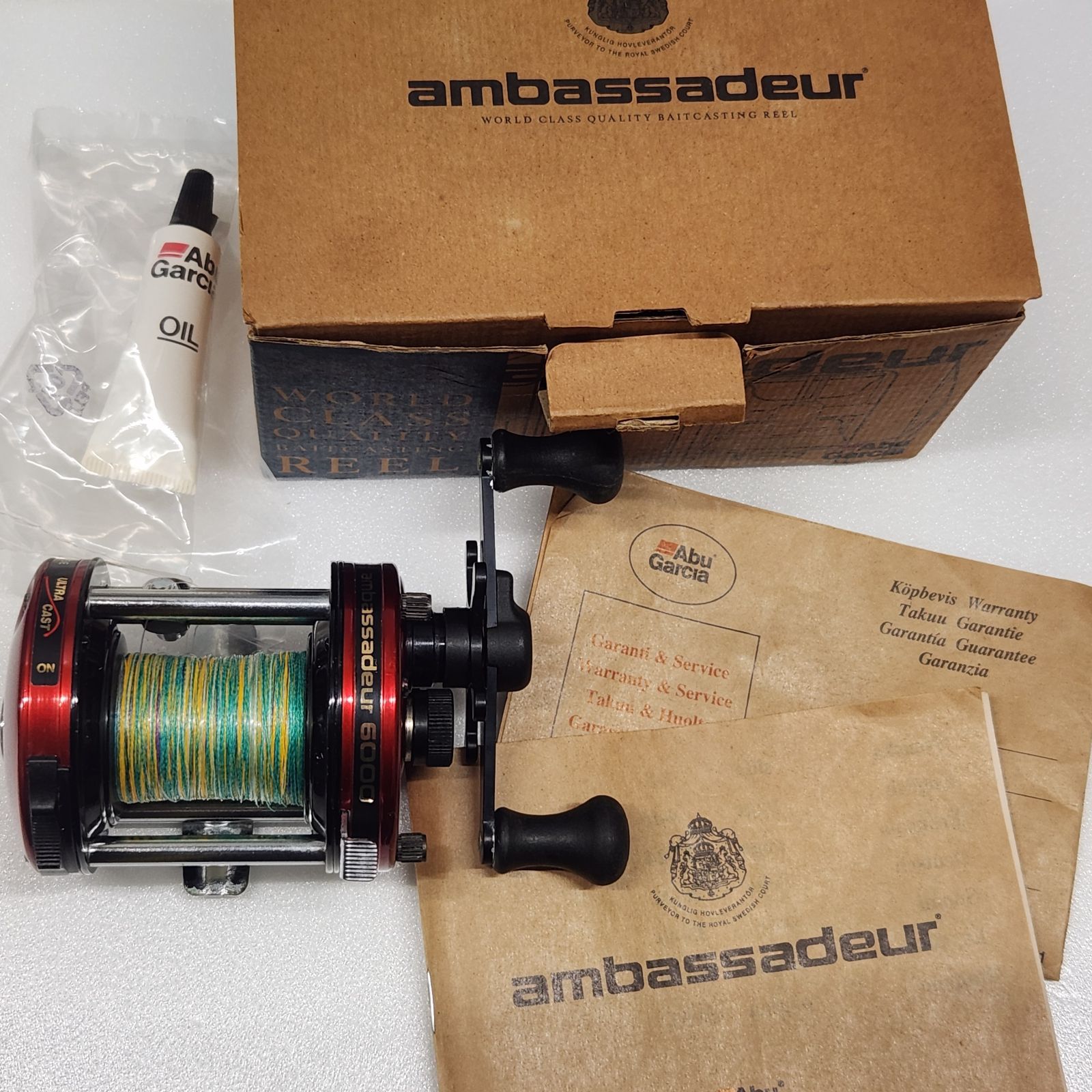 中古品】アブガルシア アンバサダー 6000 オールドリール 付属品