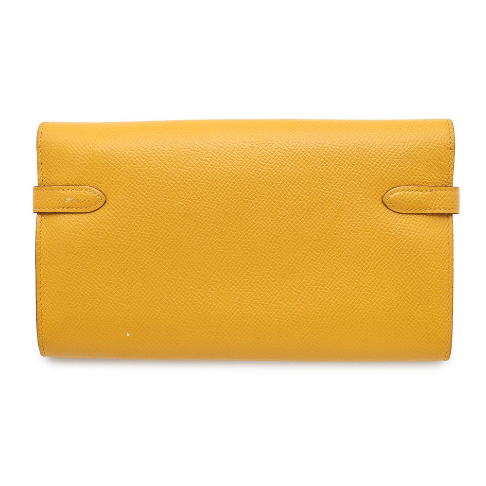 エルメス 長財布 ケリーウォレット ロング ジョーヌアンブル/ゴールド  