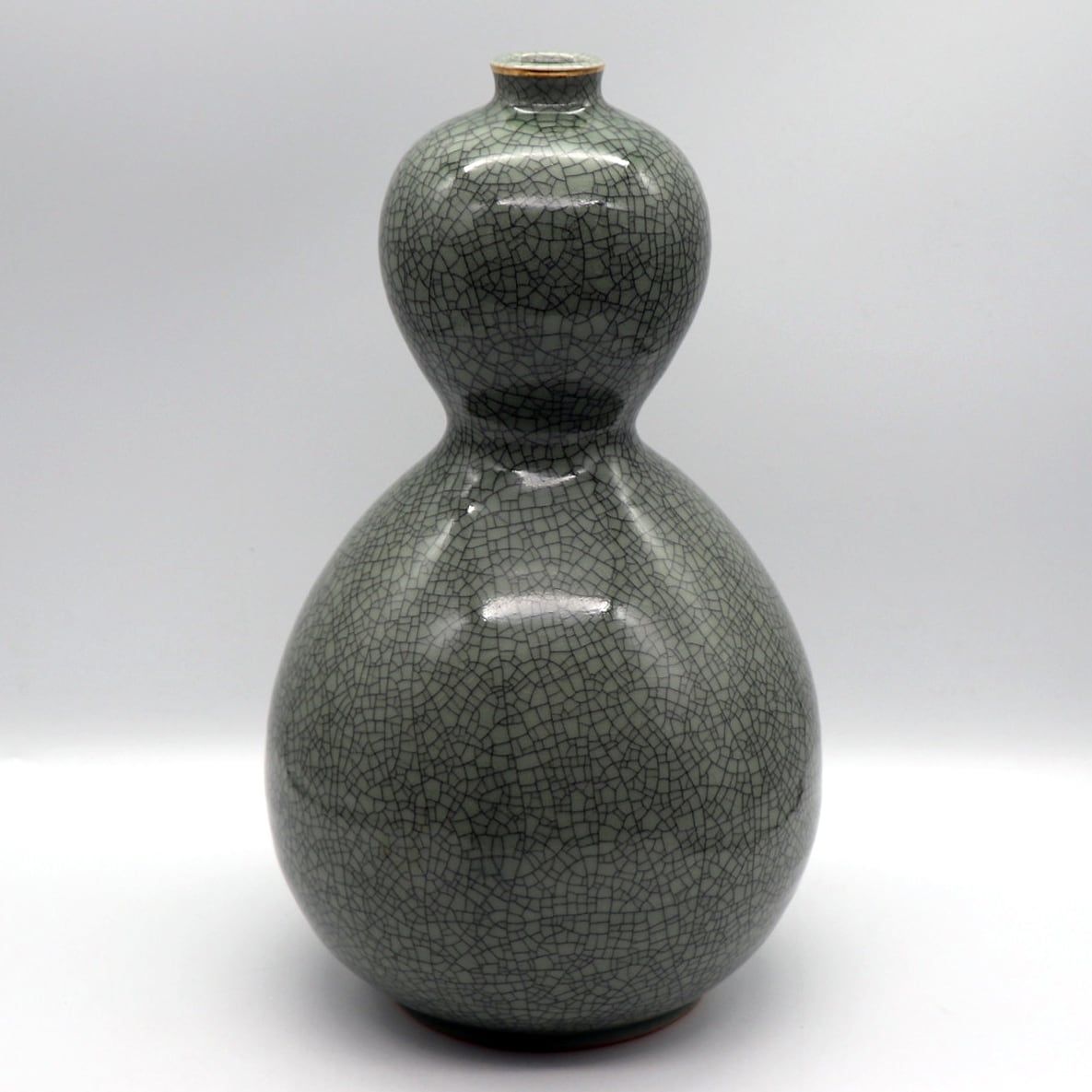 相馬焼 瓢箪型 花瓶 Amazon.co.jp: 大堀相馬焼 大陶窯 走り駒図 貫入柄 瓢箪型 青磁