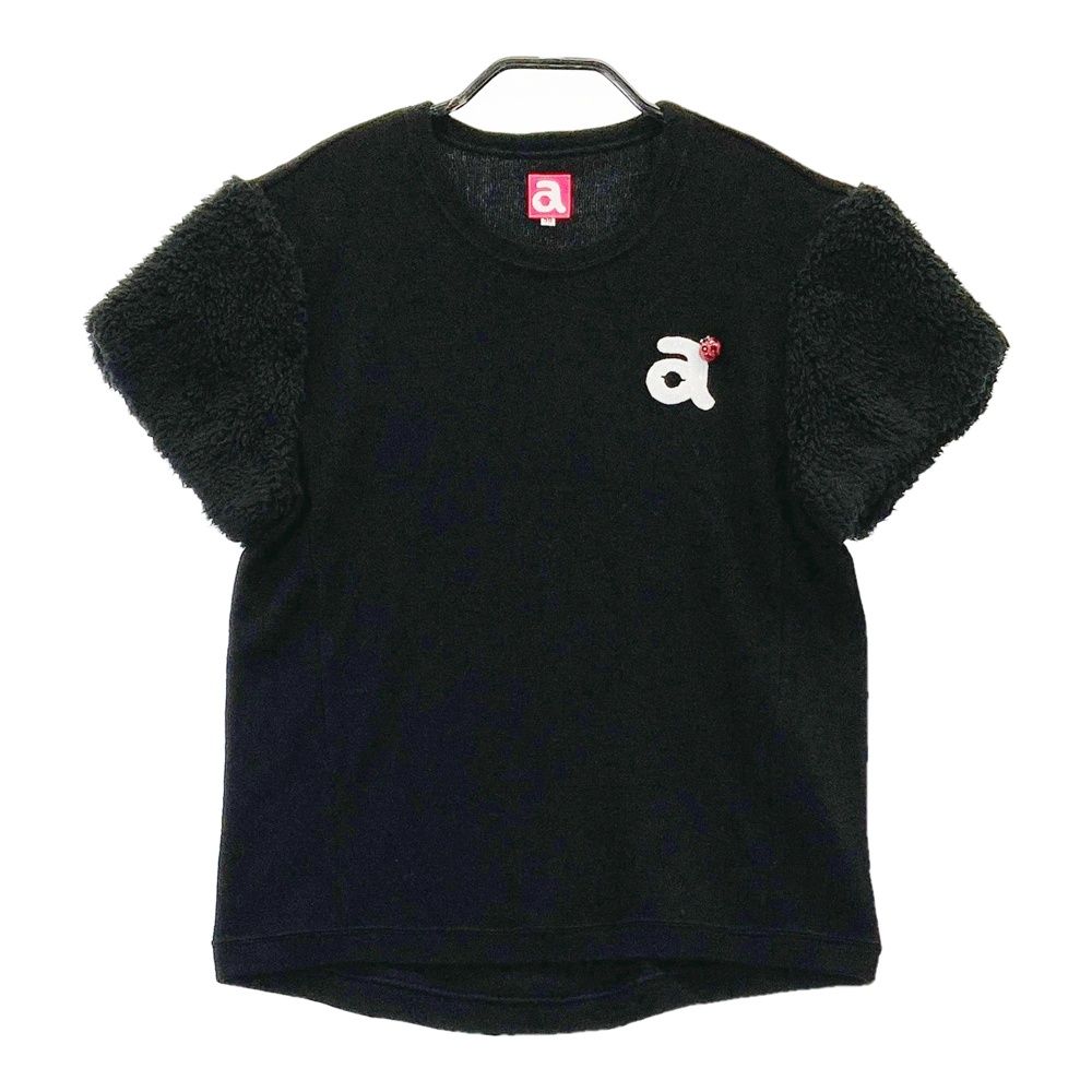 サイズ 38 ARCHIVIO アルチビオ 袖ボア 半袖 ニットセーター ブラック系 240101390336 ゴルフウェア レディース ストスト