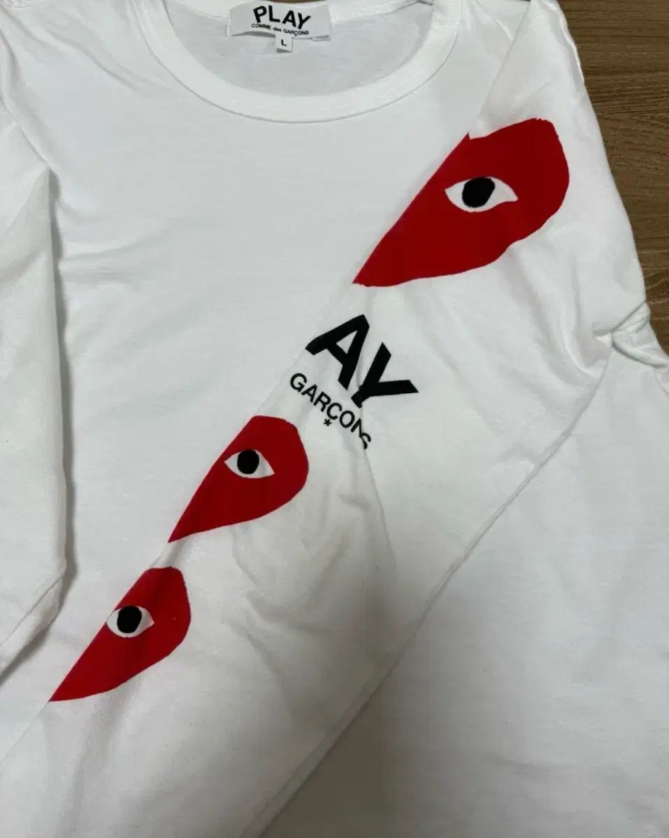  コム デ ギャルソン 4ハート ロングスリーブ 長袖 Tシャツ カットソー