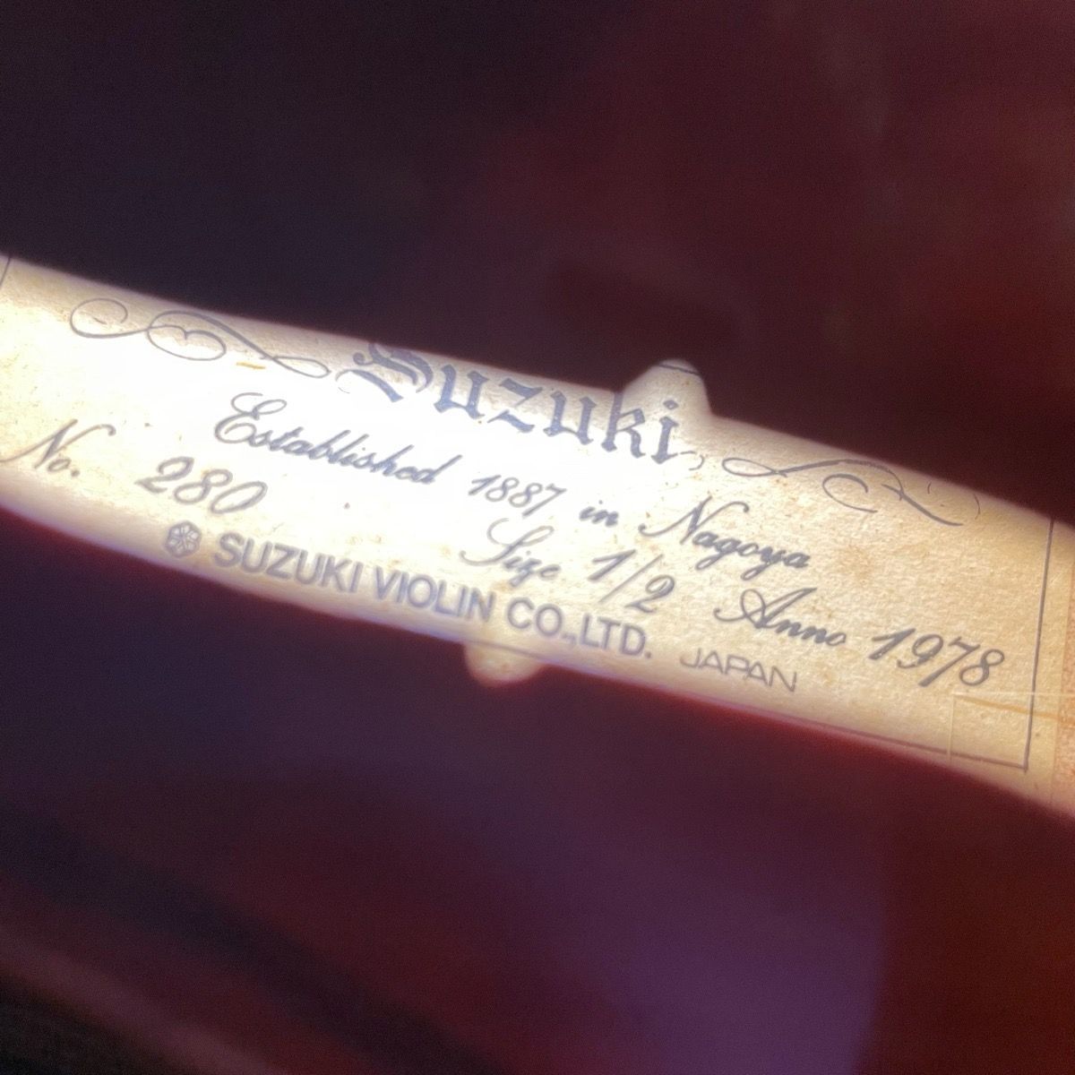 Suzuki No.280 1/2 1978年 Violin スズキ 分数バイオリン - メルカリ