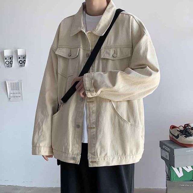 春 コーデ メンズ 用 服 シンプル ファッション オシャレ 大人 かっこいい 大きいサイズ ストリート 紳士服 レトロ ワークウェア デニム ジャケット 韓国スタイル アウターウェア トップス 服