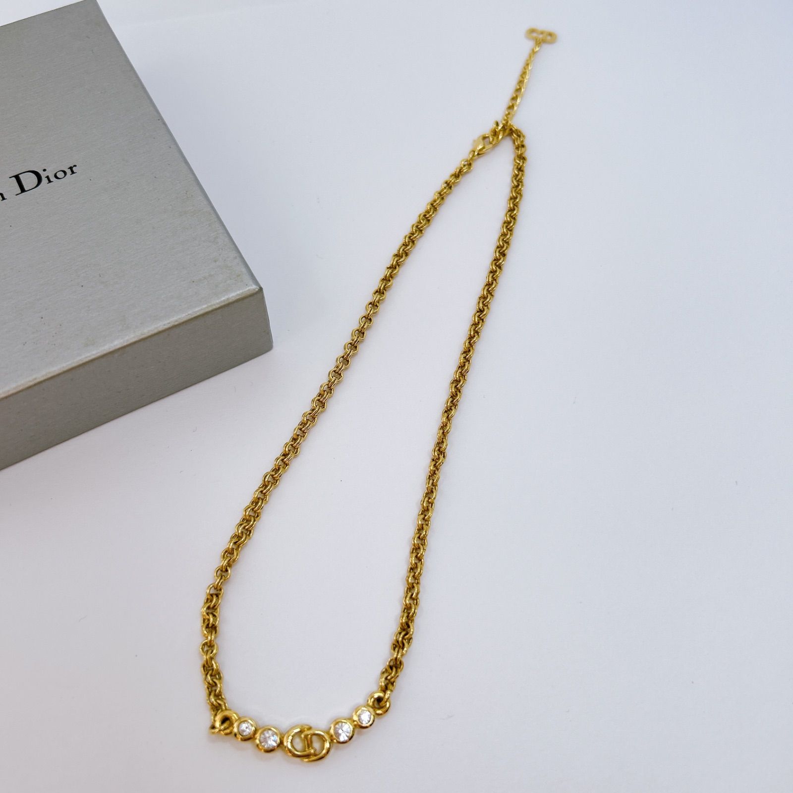 【極美品】Dior ゴールドメッキ ネックレス Dior ゴールドメッキ ネックレス Christian Dior DIOR ディオール