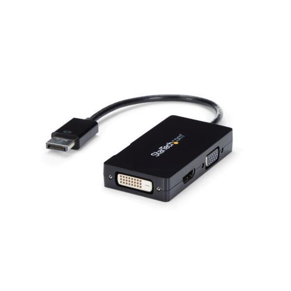 StarTech.com DisplayPort-VGA DVI HDMI変換アダプタ ブラック DP2VGDVHD1個