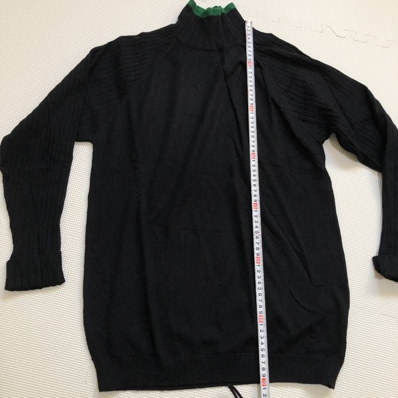 タ espace de calma エスパスデカルマ シャギーベスト-インナー ネック ニットアンサンブル ブラック S WWW_NOITHATQUANGTHANH_NET