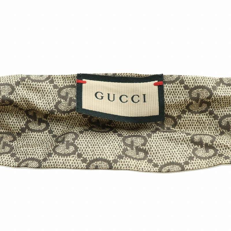 【美品】Gucci グッチ ロゴ シルク ネックボウ スカーフ GG柄 グッチ GUCCI スカーフ ネックボウ 絹 シルク アニマル フローラル GG