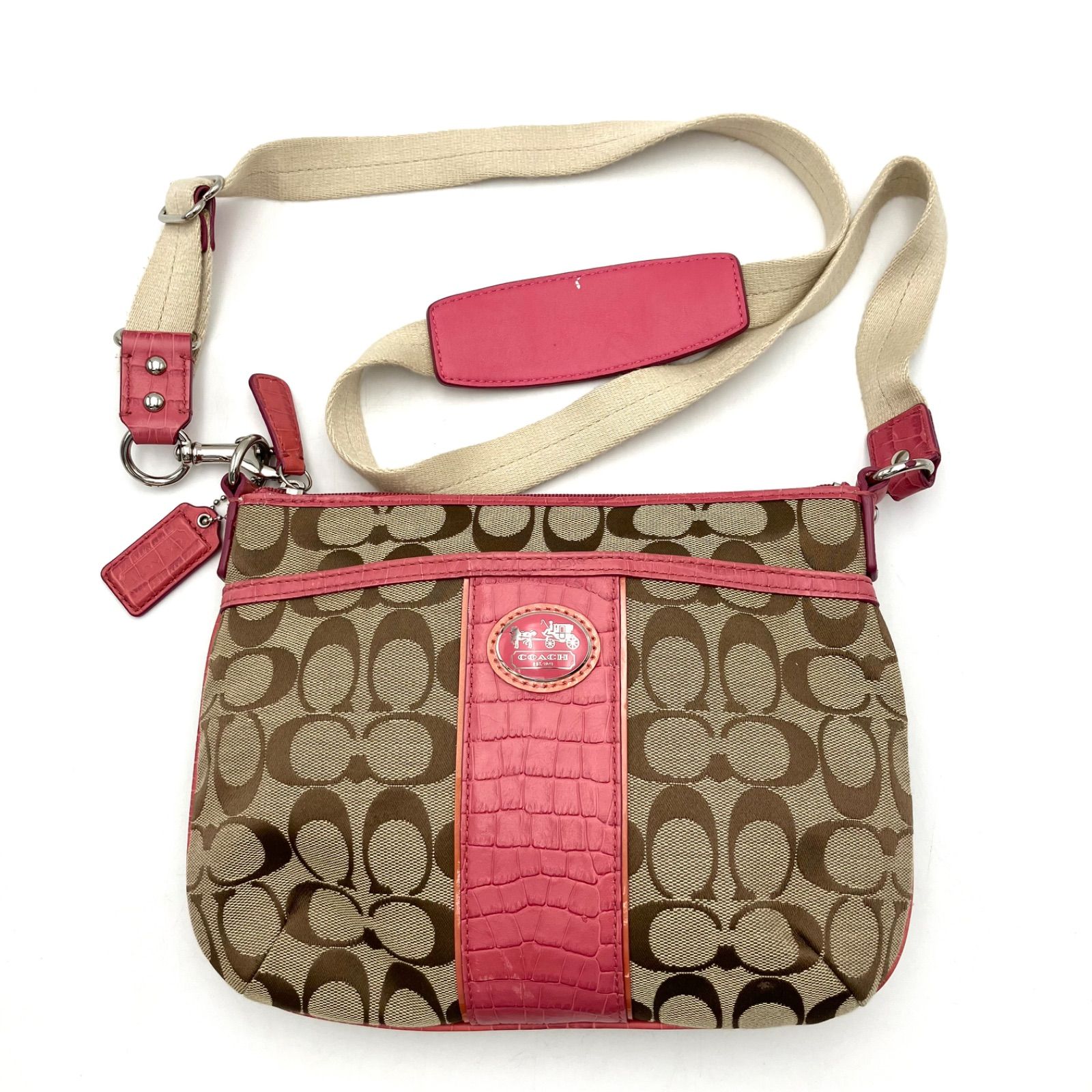 コーチ COACH タグ付き ショルダーバッグ サコッシュ シグネチャー COACH コーチ バッグ ショルダーバッグ サコッシュ シグネチャー