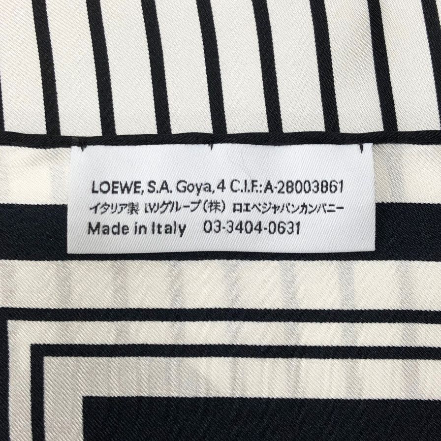 ロエベメカノスカーフシルク100% LOEWE(ロエベ) ⁄ メカノ⁄MECCANO