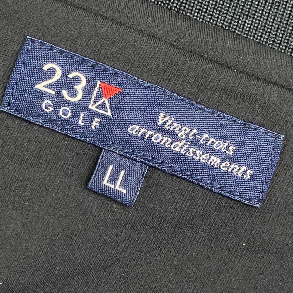 サイズ：LL 23区GOLF ニジュウサンクゴルフ  裏起毛 ジップパーカー 千鳥柄 ネイビー系 [240101447796] ゴルフウェア メンズ ストスト サイズ：LL 23区GOLF ニジュウサンクゴルフ 裏起毛 ジップ