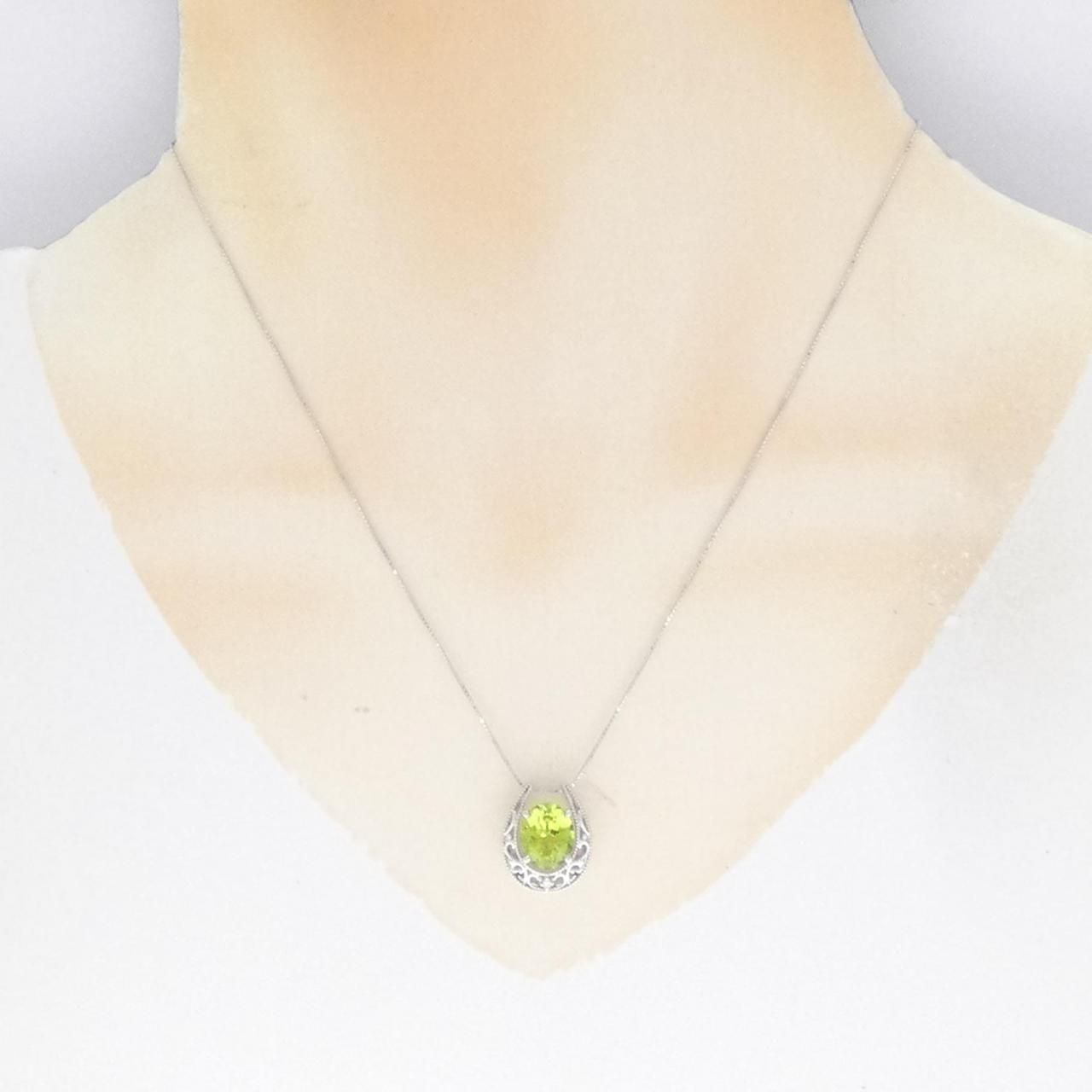 K14WG/K10WG ペリドット ネックレス 2.56CT - メルカリ 