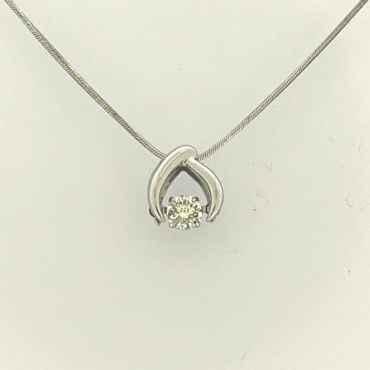 新品仕上済み Pt900 Pt850 天然 イエロー ダイヤモンド ネックレス  