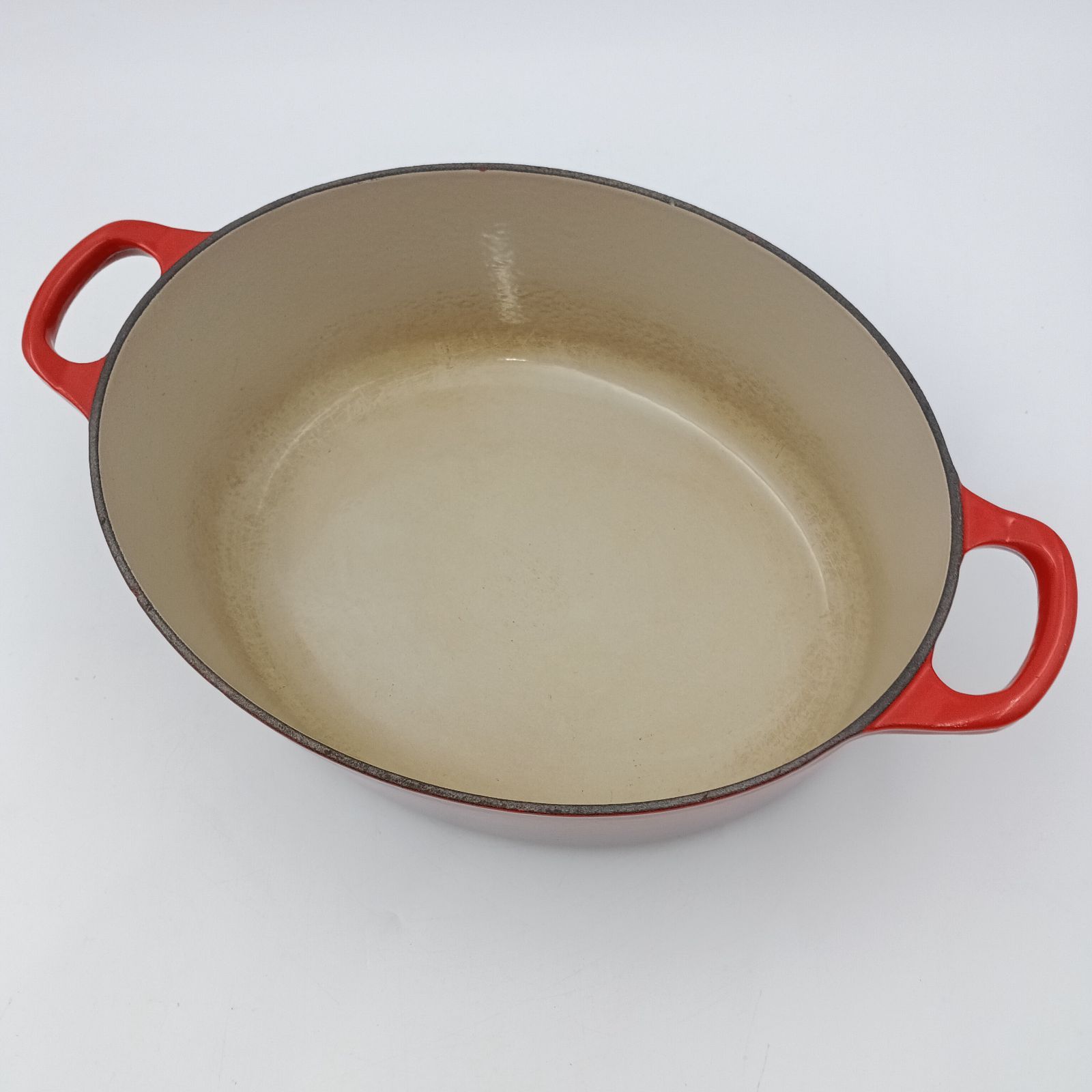K-0265】LE CREUSET ココット オーバル チェリーレッド 28cm