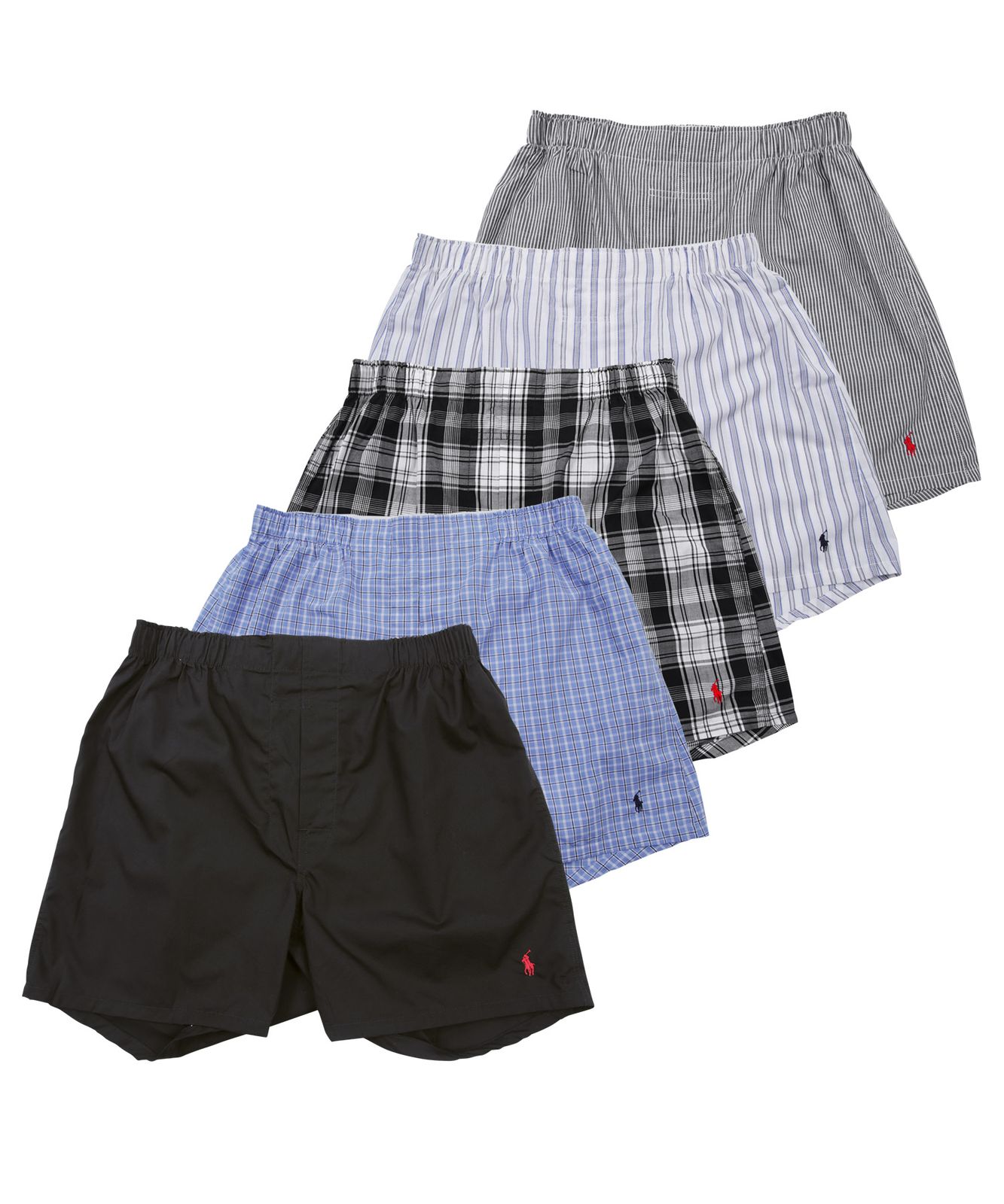 並行輸入 5枚セット Classic Fit Cotton Wovenメンズ トランクス 516684 ベンガルストライプセット