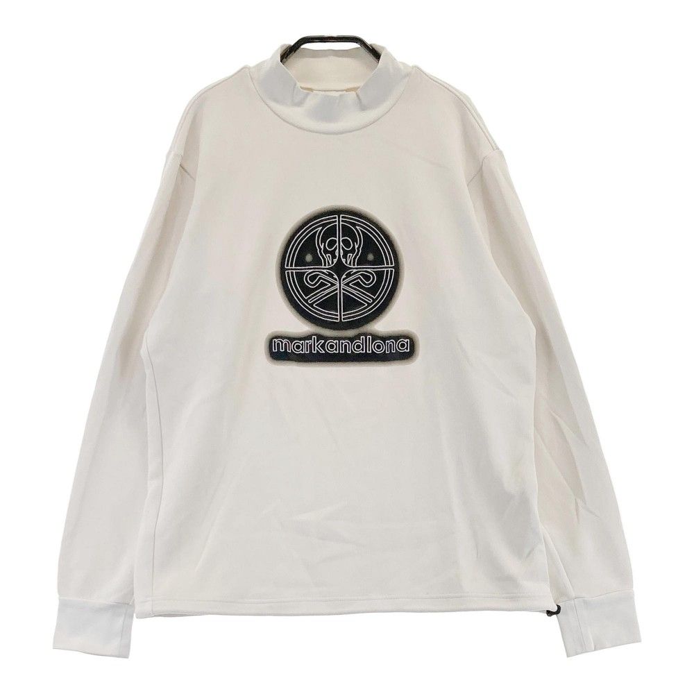 サイズ 46 MARK-LONA マークアンドロナ 2025年 長袖モックネックTシャツ ホワイト系 240101428595 ゴルフウェア メンズ ストスト