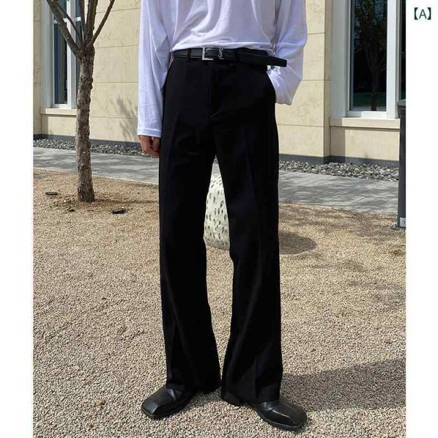 XL 秋冬 コーデ メンズ 服 シンプル ファッション オシャレ 大人 かっこいい 大きいサイズ ストリート 紳士服 カジュアル パンツ ゆったり ストレート 快適 韓国スタイル ハイエンド ドレープ アイロン不要
