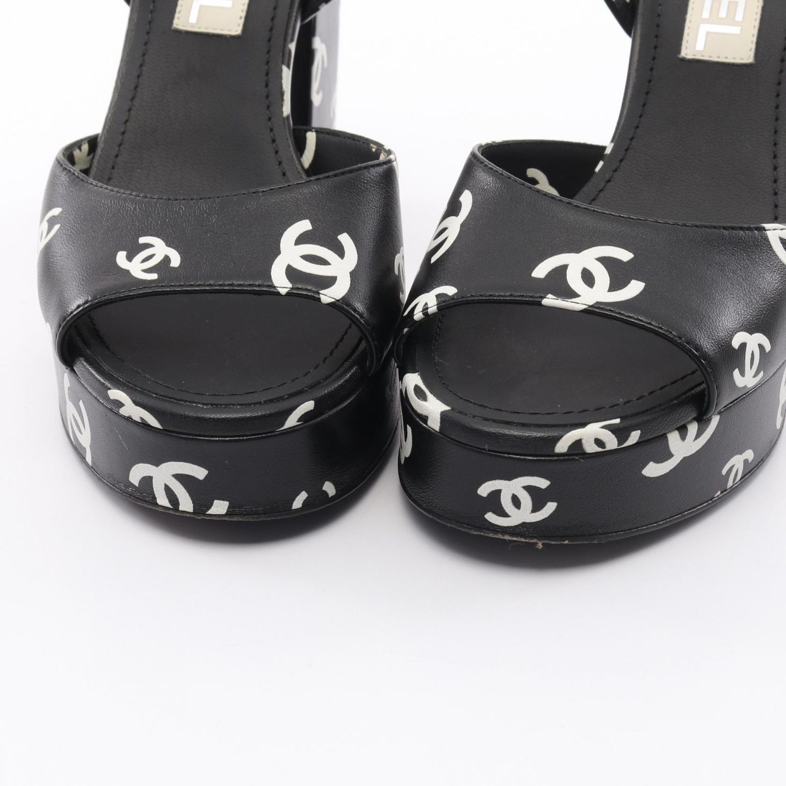 シャネル CHANEL サンダル ココマーク G38958 ブラック レザー