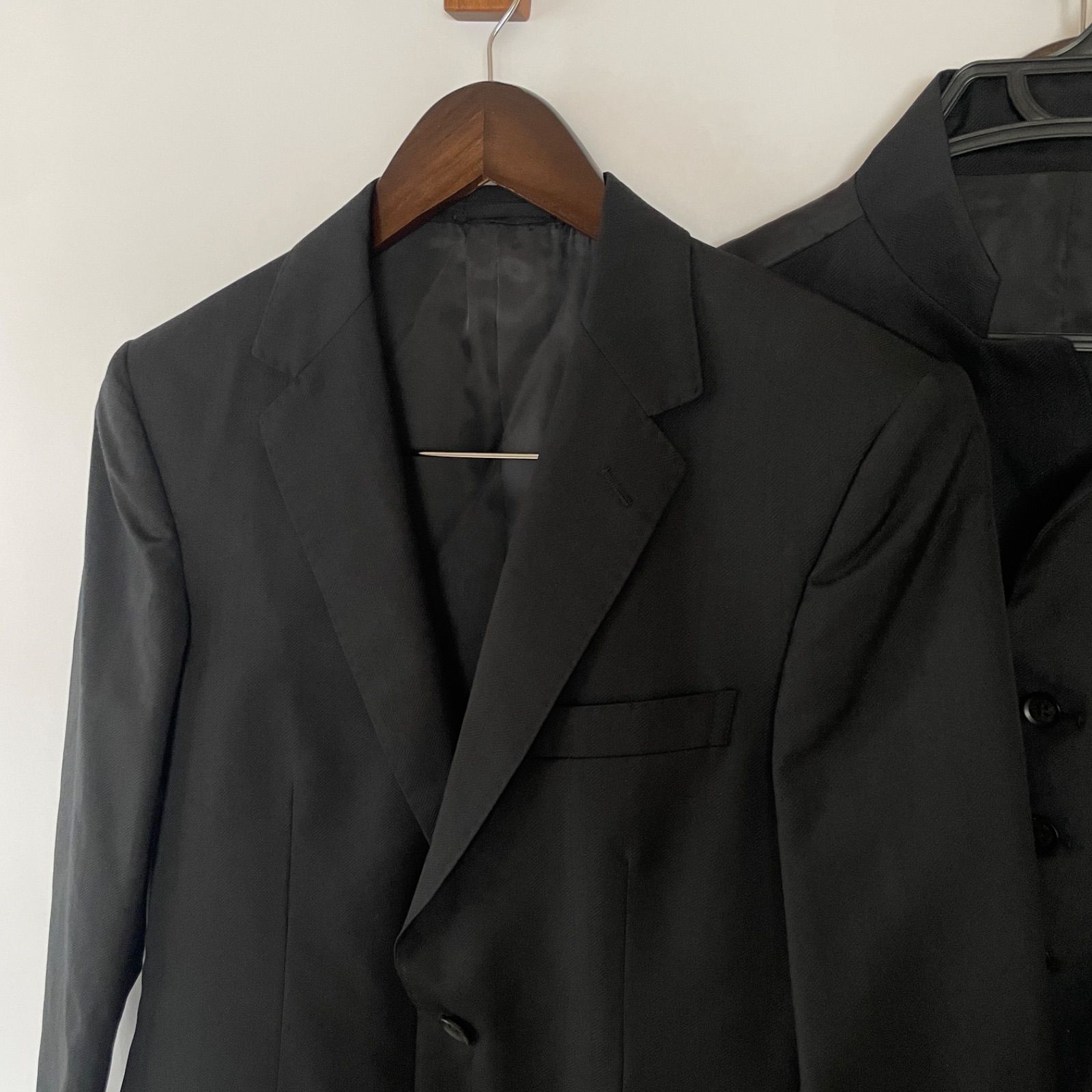 美品】メンズティノラス スリーピース スーツ セットアップ S ブラック