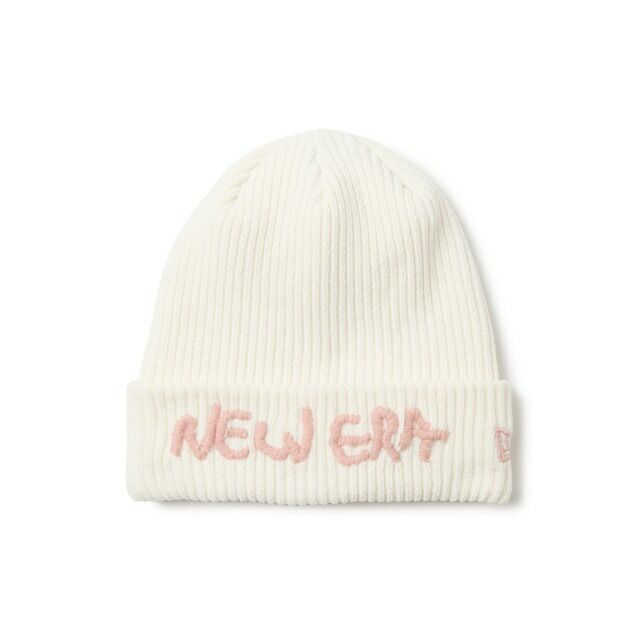 【新品未使用】NEWERA　ベーシック カフニット モールヤーンニット　ホワイト 即納]NEWERA ニューエラ ベーシック カフニット モールヤーンニット