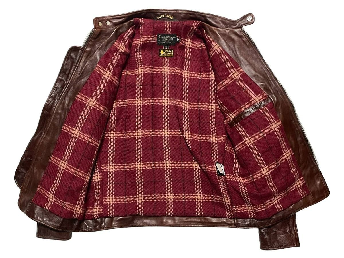 極美品 40 Schott ショット 7545 641XJH SPECIAL HORSEHIDE CAFE RACER