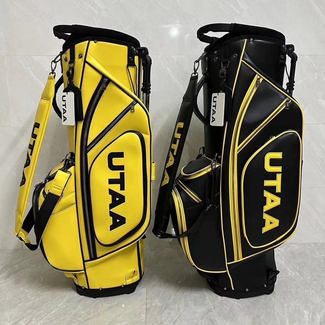 大人気❤️Malbon golf マルボンキャディバッグ ゴルフバッグ イエロー