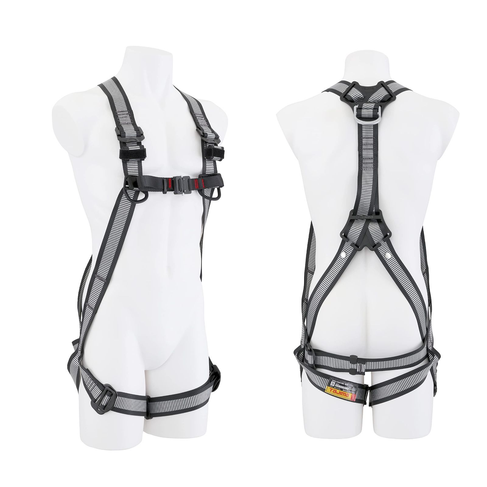 スチール製バックルモデル Lサイズ白 フルハーネスGS本体のみ 束縛感が少ないベーシックフィット構造 新規 全帯 肩に食い込まない46 mm幅広ベルト タジマ AGSL LWH