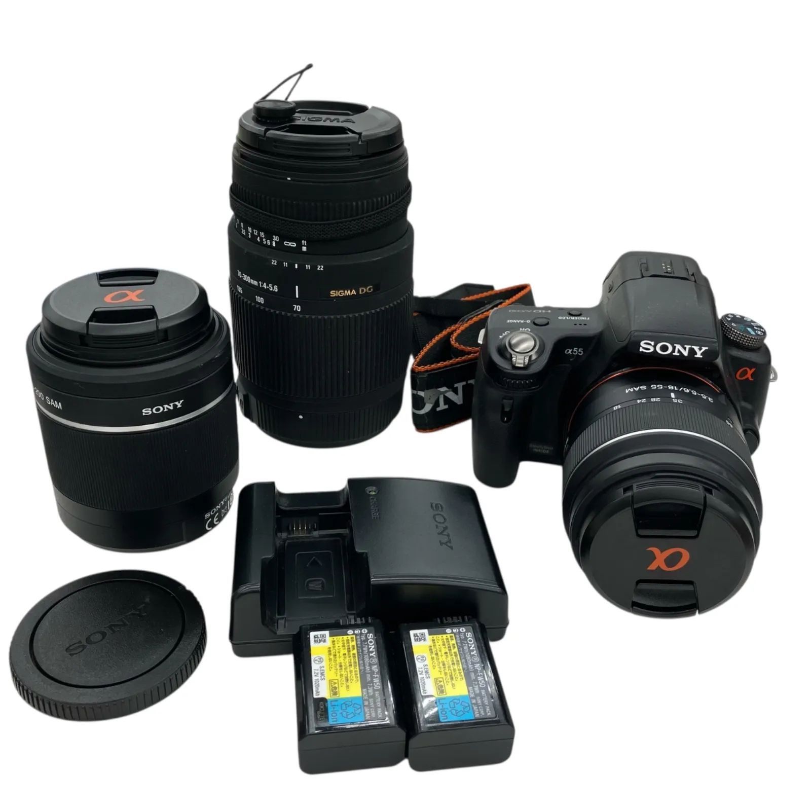 【ジャンク】SONY α55 SLT-A55 , SAL1855 186000 ジャンク品 SONY ソニー α55 SLT-A55V SONYレンズ SIGMA