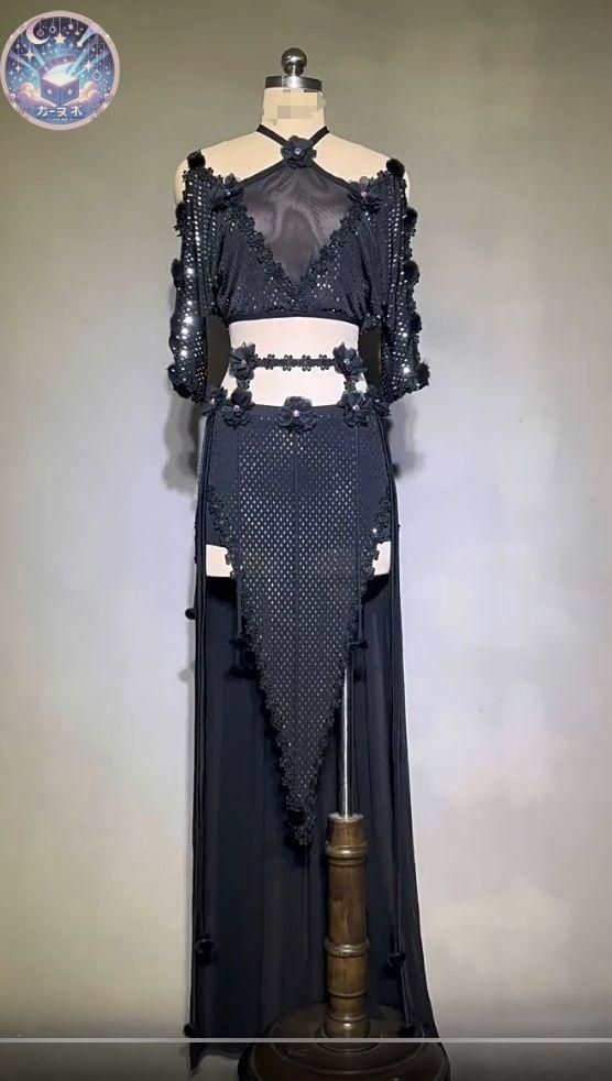 ♥ ベリーダンス衣装 オリエンタル衣装 ブラスカートブラック オーダーメイド