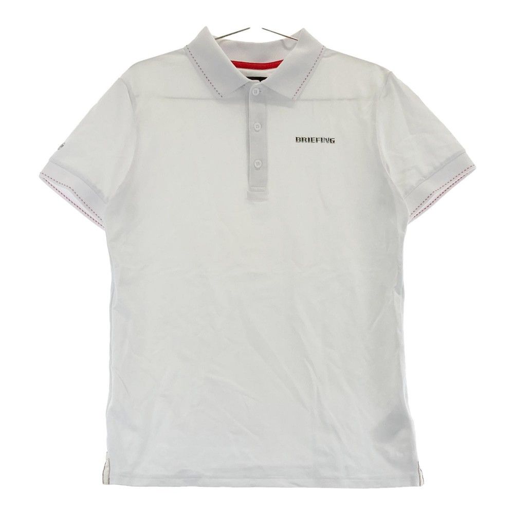 ブリーフィング　BRIEFING 半袖ポロシャツ　ホワイト白　M サイズ：M BRIEFING GOLF ブリーフィング 2023年モデル 半袖ポロシャツ
