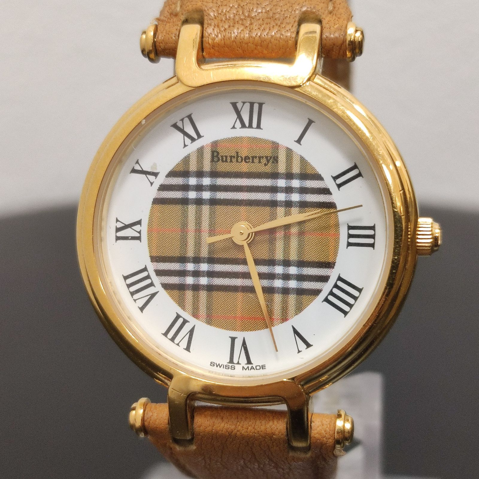 BURBERRY バーバリー 11200G ノバチェック 三針クォーツ腕時計 電池交換済 稼働品