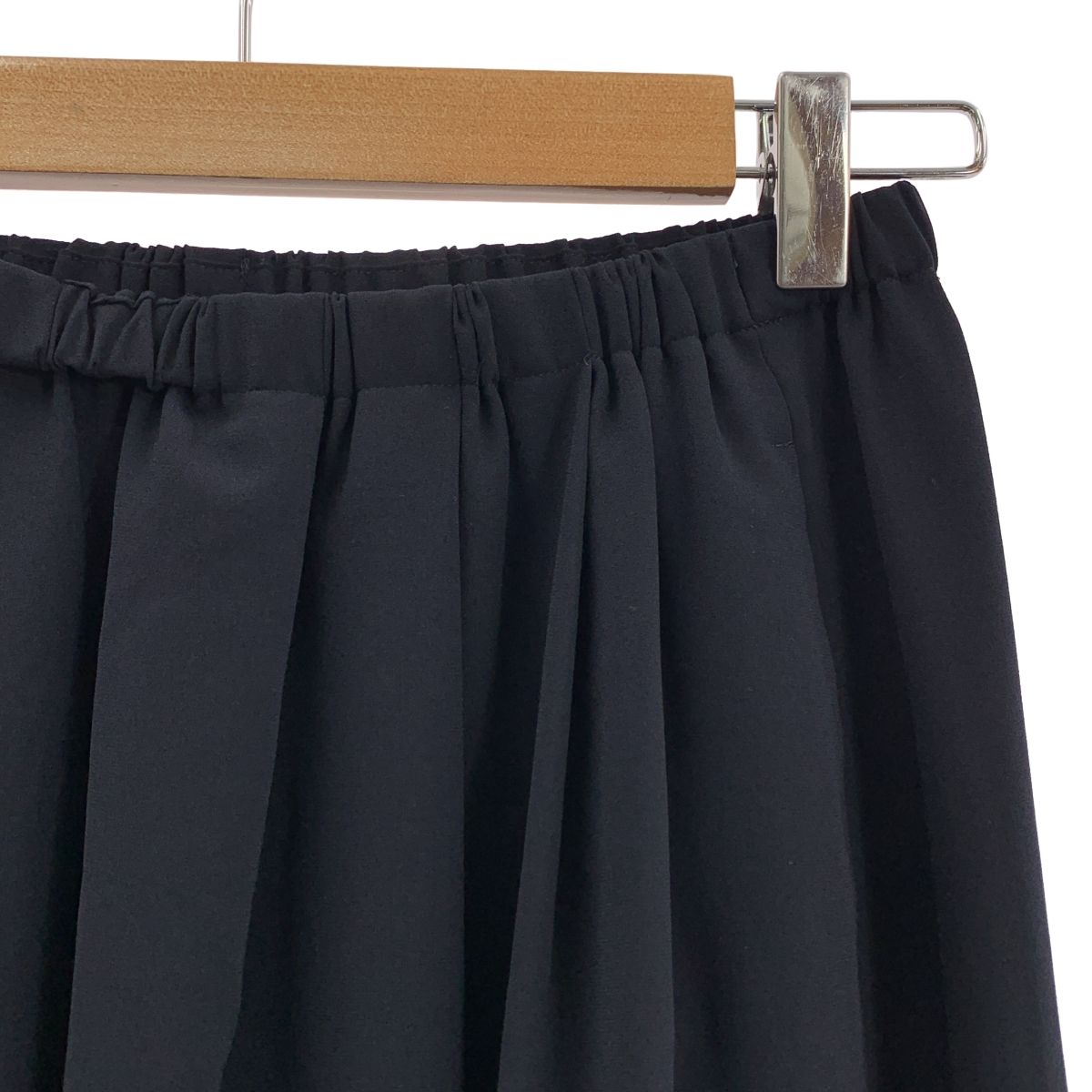 ENFOLD エンフォルド GATHER STRAIGHT SKIRT ウエストゴム スリット ボリューム スカート 38 ダークネイビー レディース