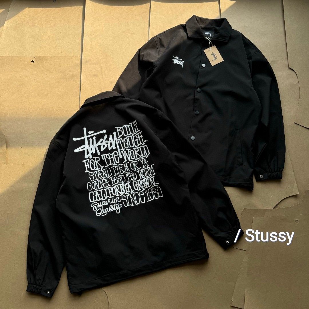 Stussy 春の カリフォルニア グラフィティプリント コーチジャケット
