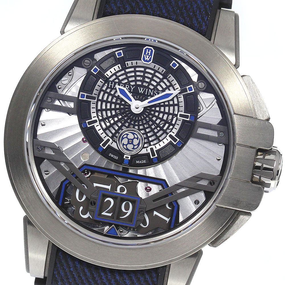 ハリー ウィンストン HARRY WINSTON OCEABD42ZZ001 ブラック メンズ 腕時計