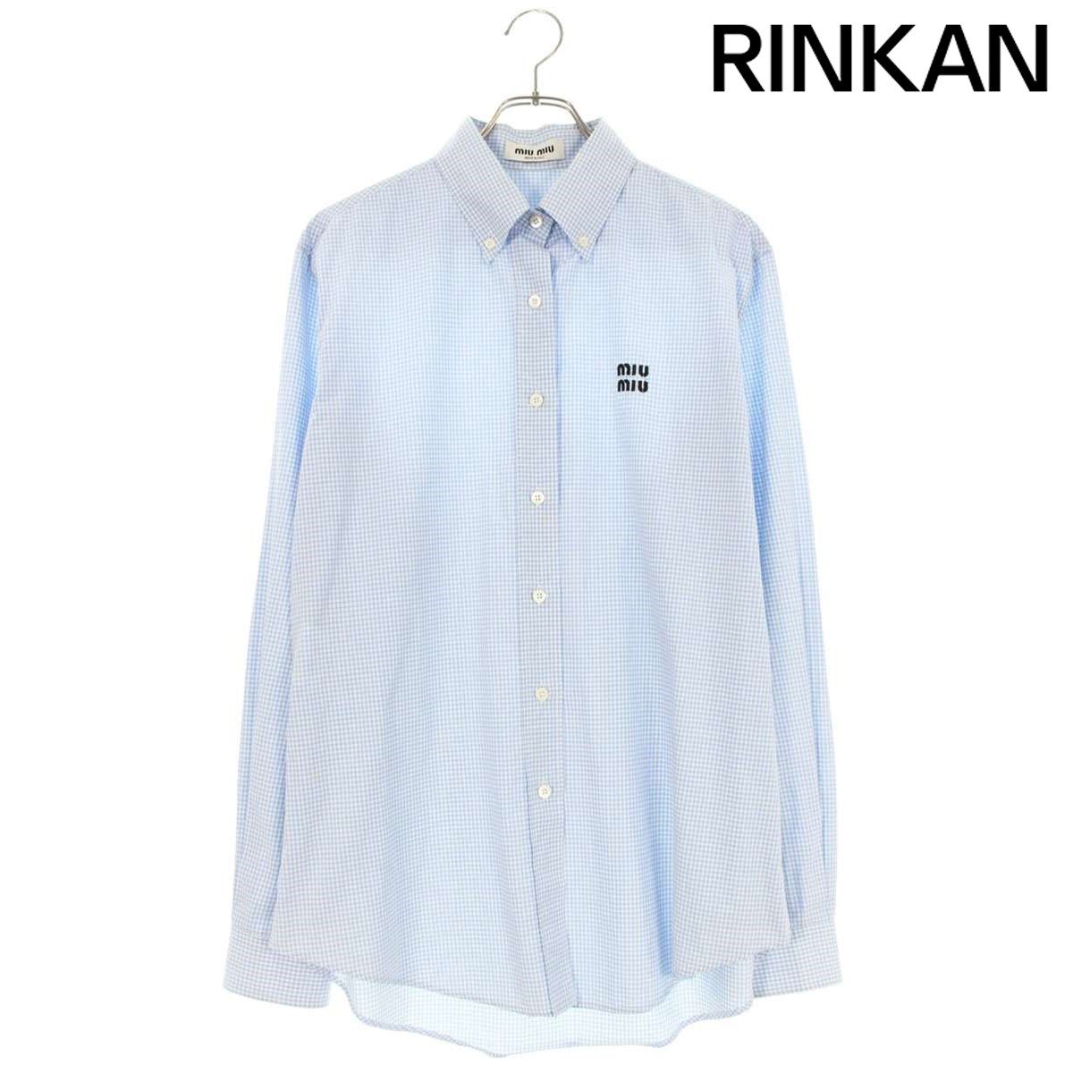 再値下げ中！miu miu チェックシャツ 長袖 サイズ40 miu miu チェックシャツ 長袖 サイズ40