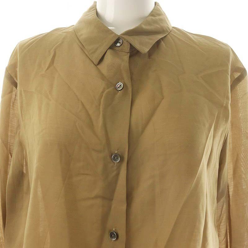 conte キュプラシルクシャツ　ベージュ conte＞ キュプラシルク シャツ