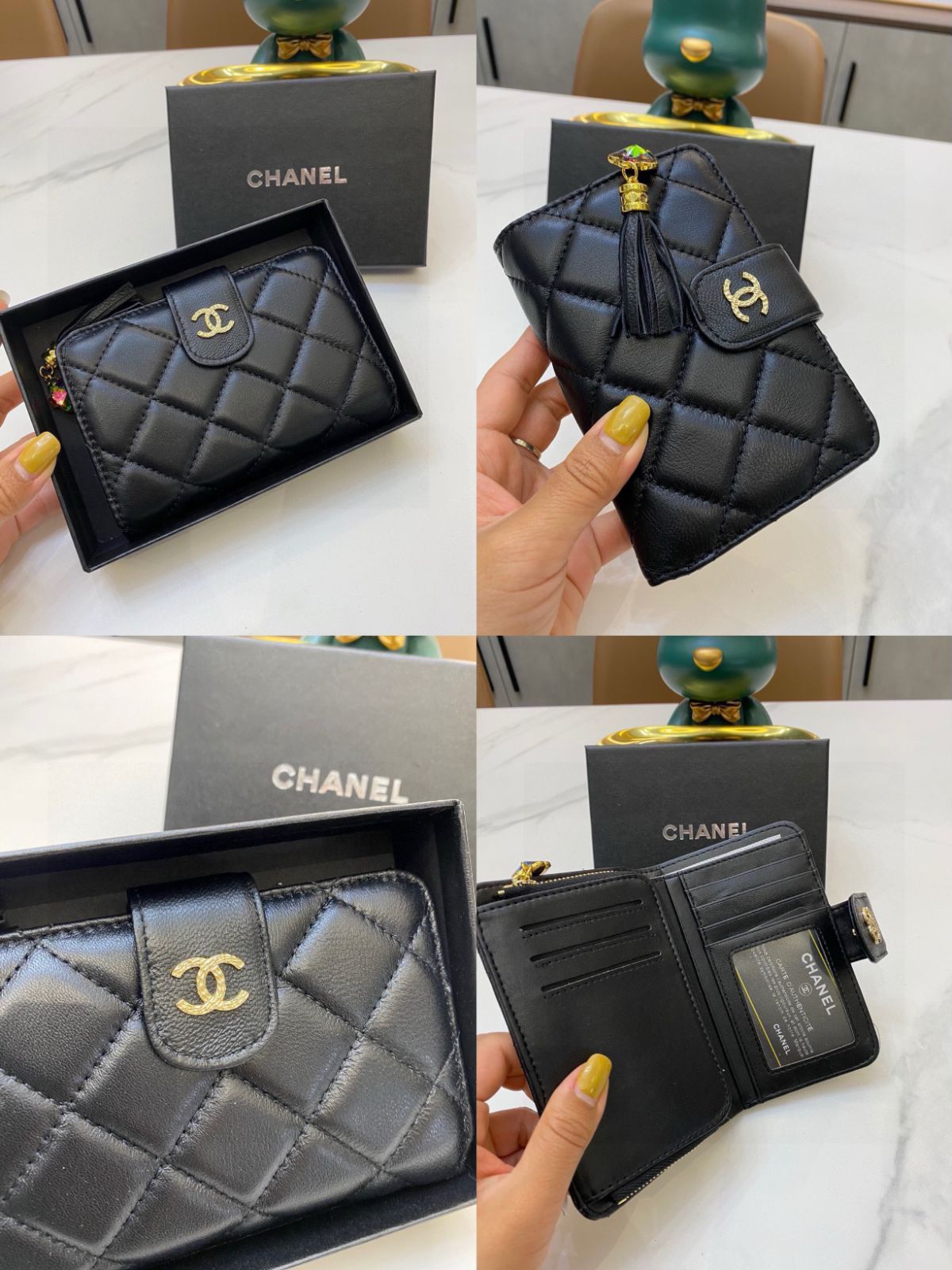 美品CHANEL 二つ折り長財布 - メルカリ