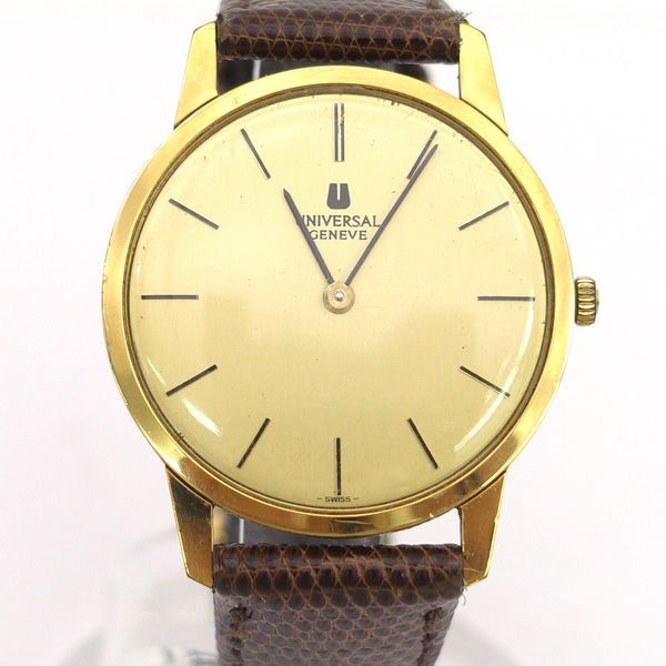 UNIVERSAL GENEVE ◆手巻き ラウンド ゴールド 腕時計 プラ風防 稼働品 542 101 レディース|ガールズ|LADY|女性|婦人 腕時計|うでとけい|ウォッチ|Watch 手巻 ブランド