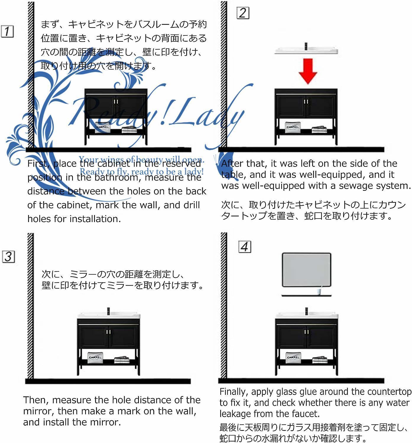 キャビネット付きのバスルーム用の北欧スタイルの洗面化粧台シンク ランドリール
