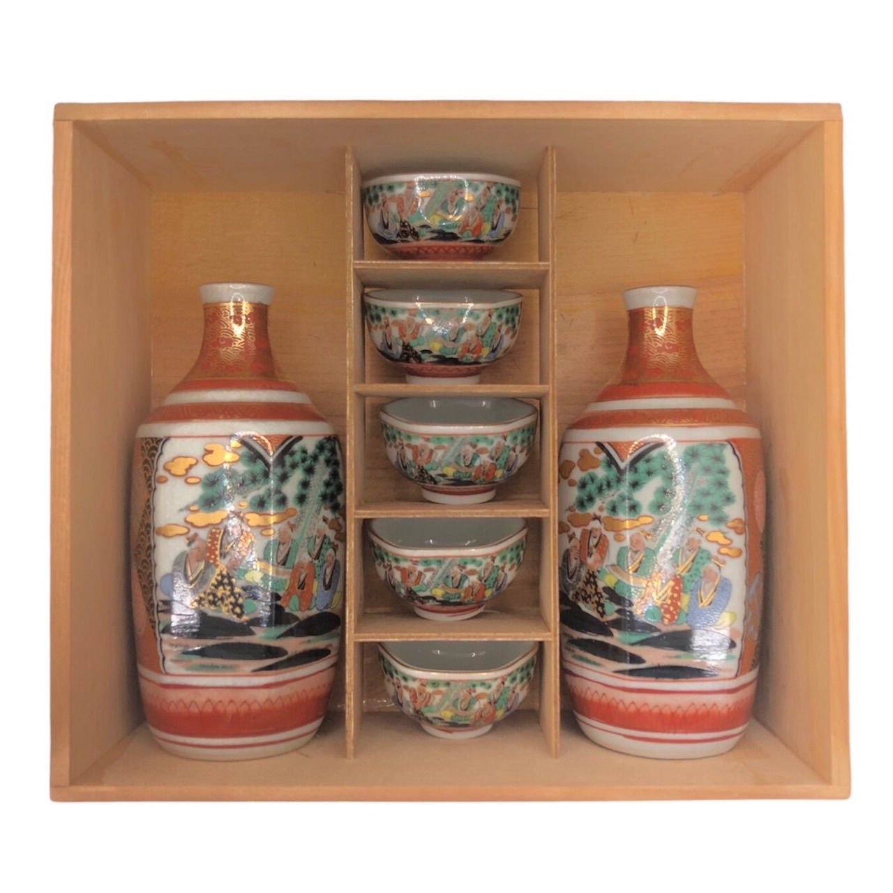 ✨超美品✨九谷焼 九谷庄三 とっくり お猪口 セット 徳利 酒器