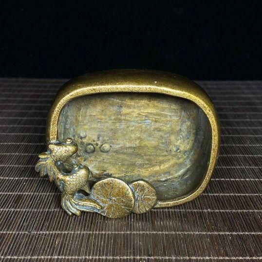 銅器   筆洗  灰皿  硯   書道具 文房具 現代工芸品 美術品 置物 銅器 山形筆架 文鎮 文房四宝 書道具 文房具 現代工芸品美術品