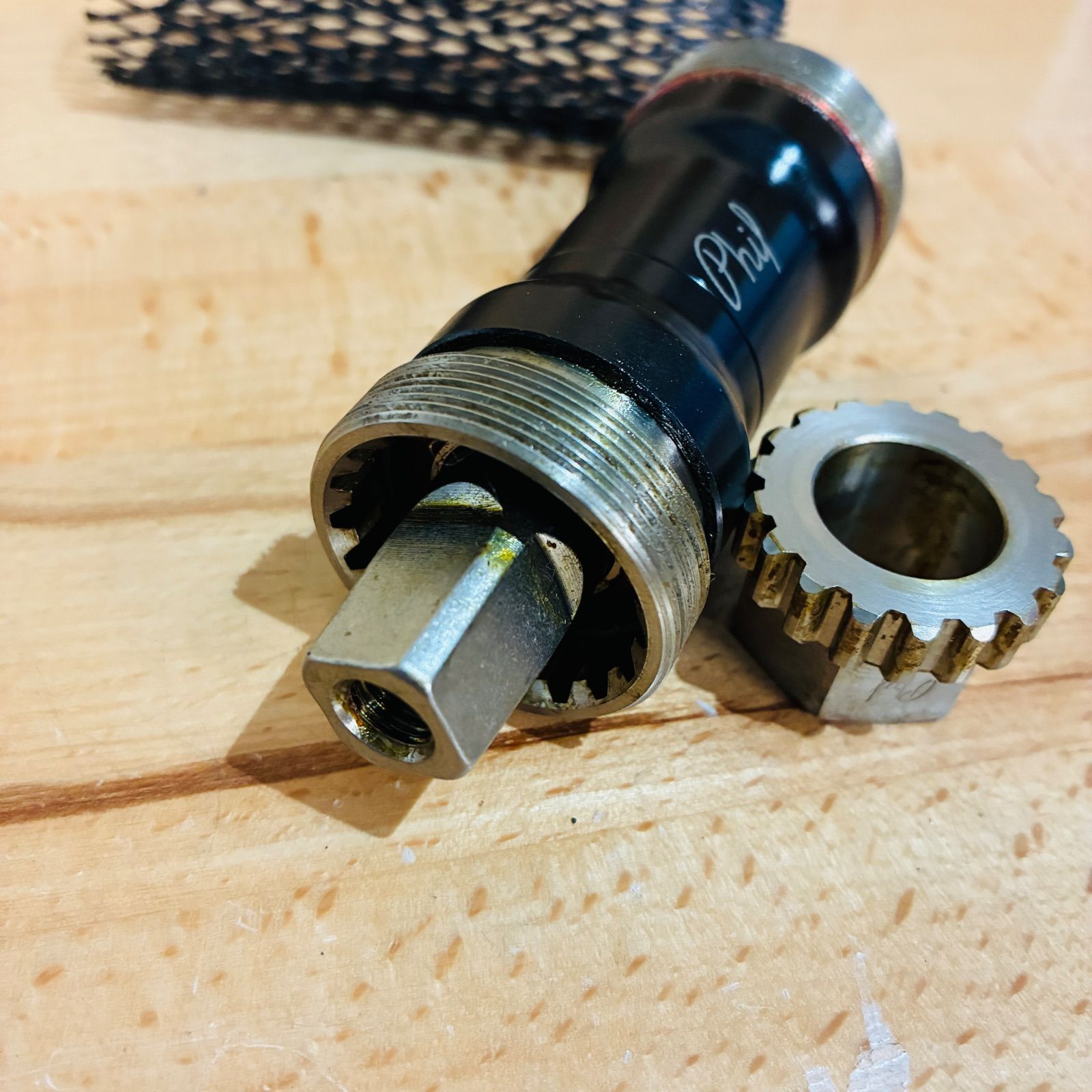 希少】 phil wood BB セット BSA/JIS 軸長108mm ISO スクエア