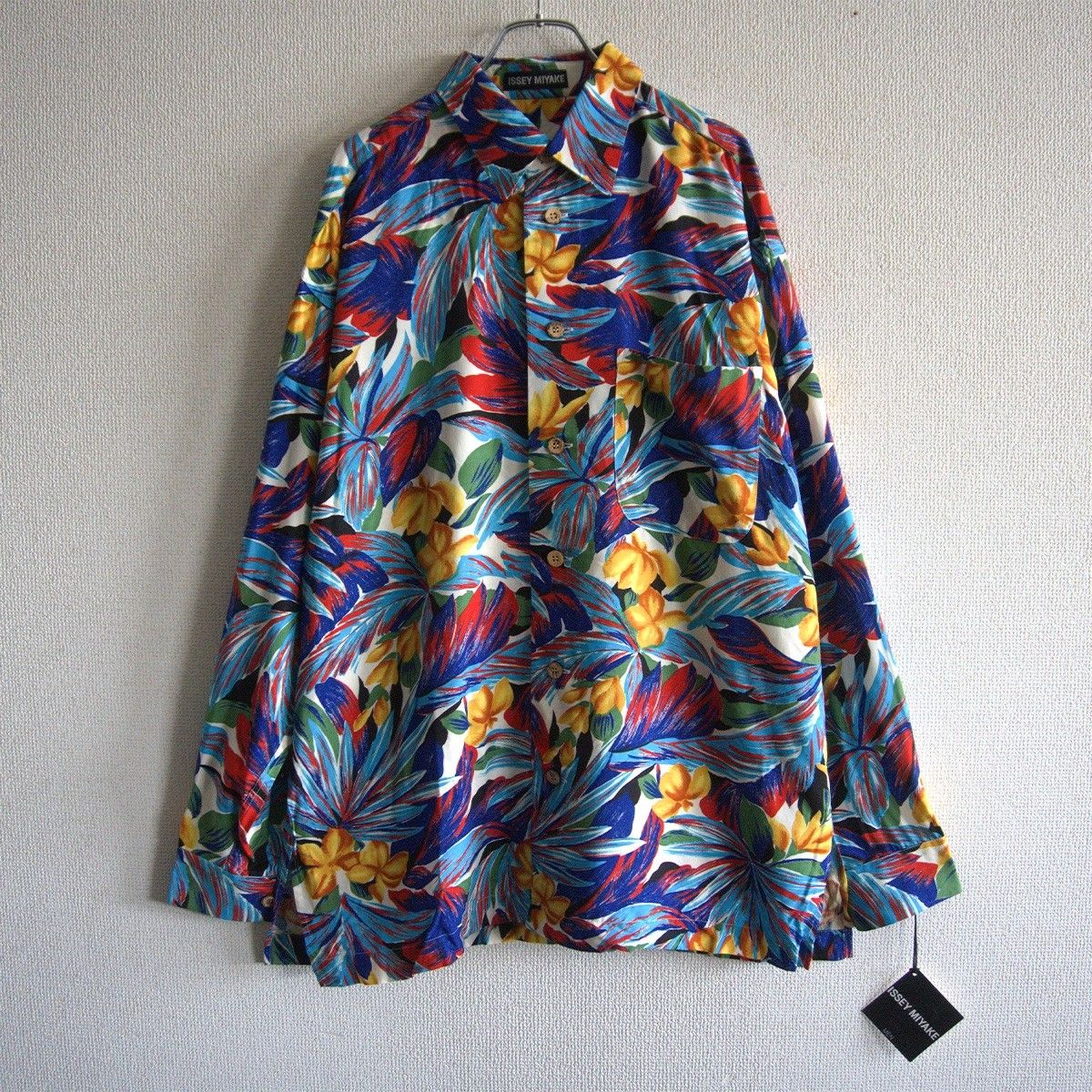 ISSEY MIYAKE 総柄 レーヨン シャツ L イッセイミヤケ 25060067
