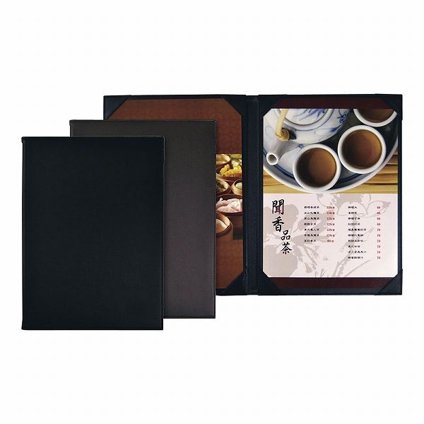 シンビ(Shimbi) メニューブック 黒 A4 2ページ仕様 APU-101-TW(PMB0701)