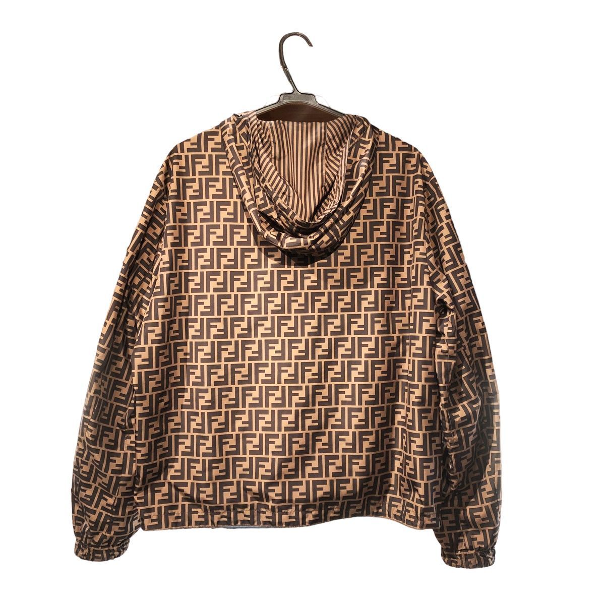 中古】 Fendi フェンディ リバーシブル ズッカ ナイロン ジャケット 