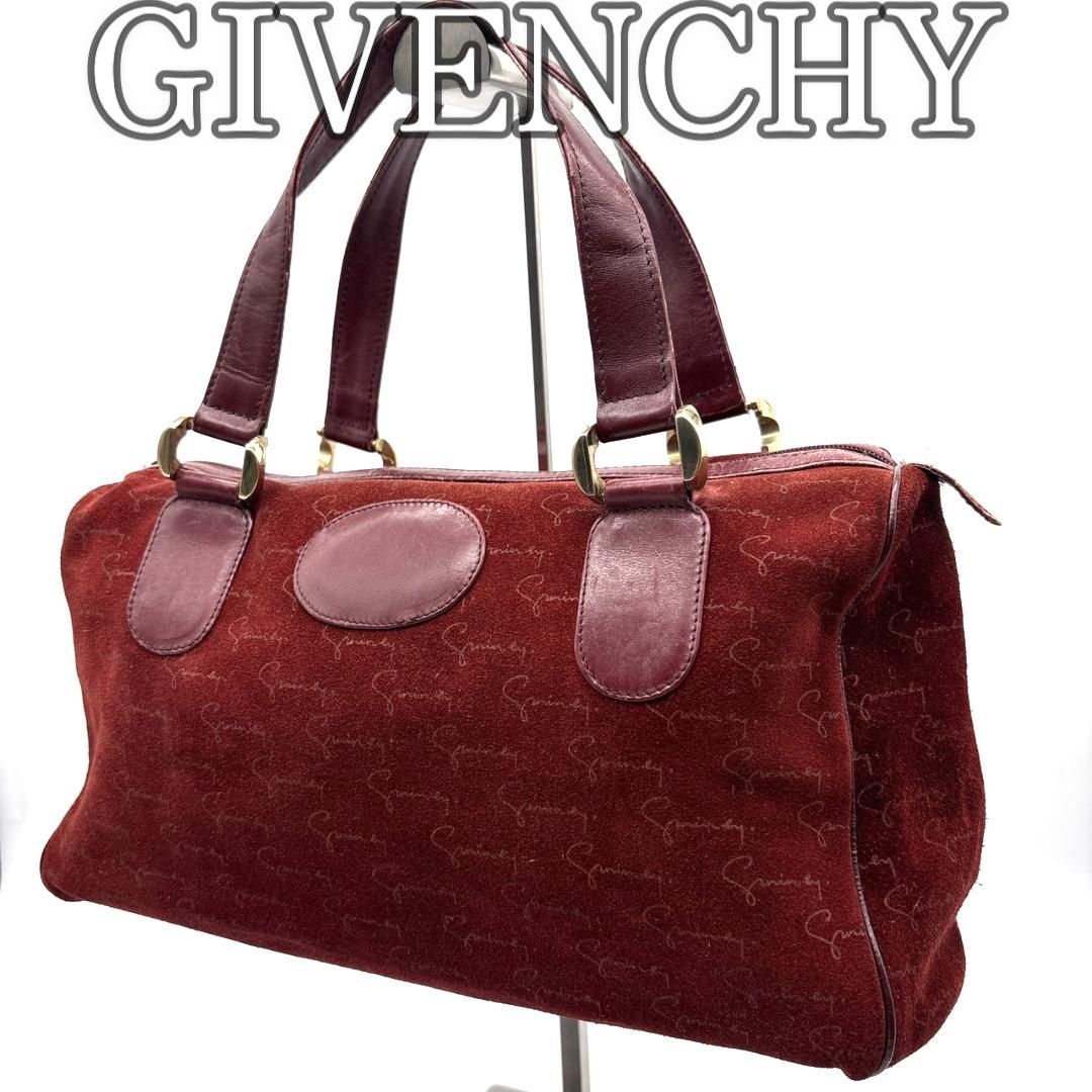 givenchy ボストンバッグ y2k GIVENCHY ジバンシー Y2K ミニボストンバッグ スエード レザー