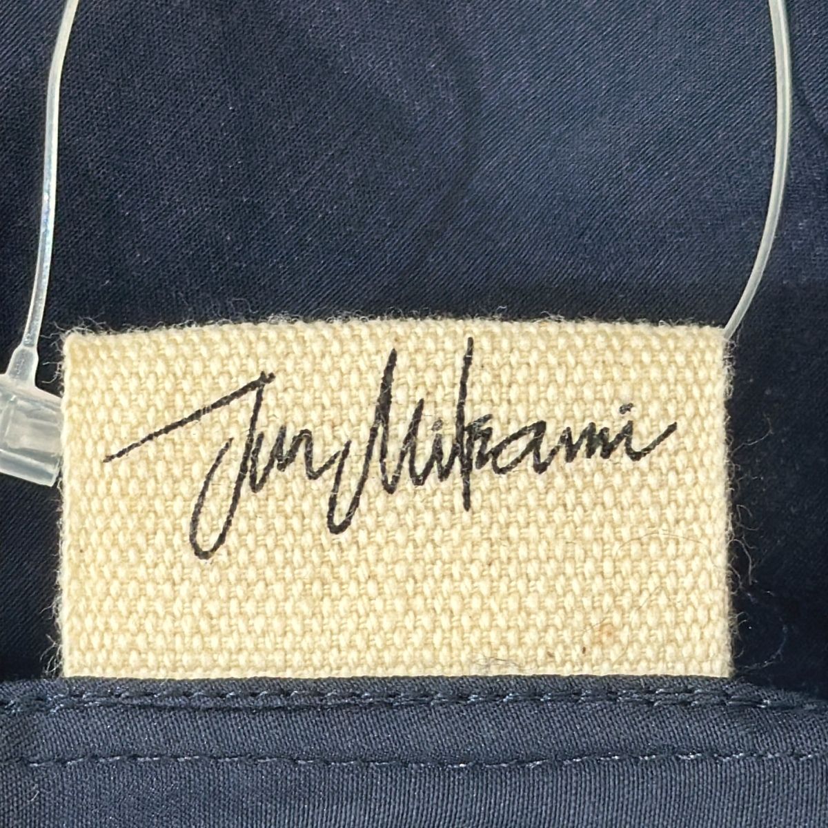 JUNMIKAMI コットンシルク　フリルシャツ　ネイビー JUN MIKAMI ジュンミカミ シルクコットンプリーツフリルシャツ