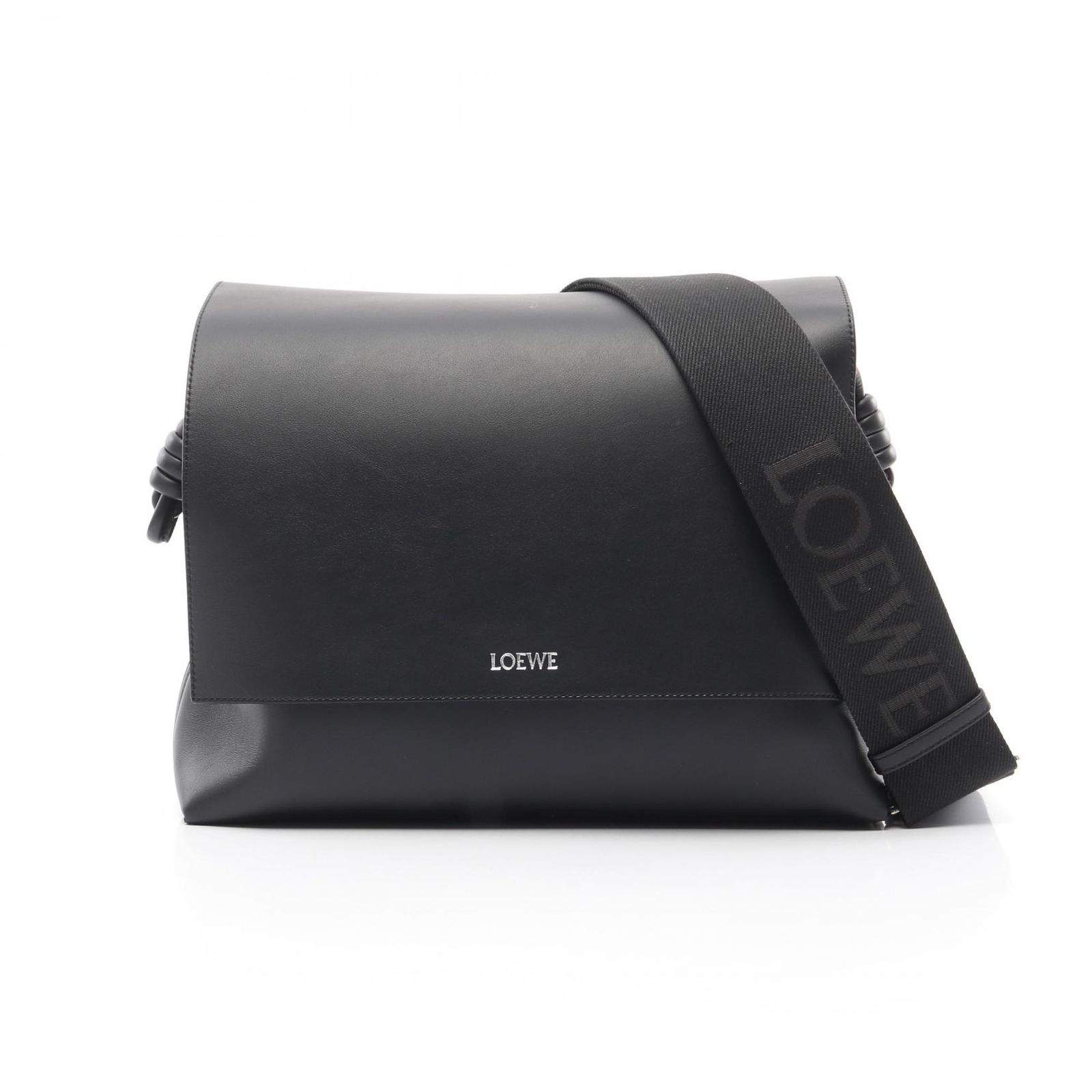 ロエベ LOEWE ショルダーバッグ FLAMENCO SATCHEL フラメンコサッチェル B411FSAX041100 ブラック レザー ショルダーバッグ メンズ