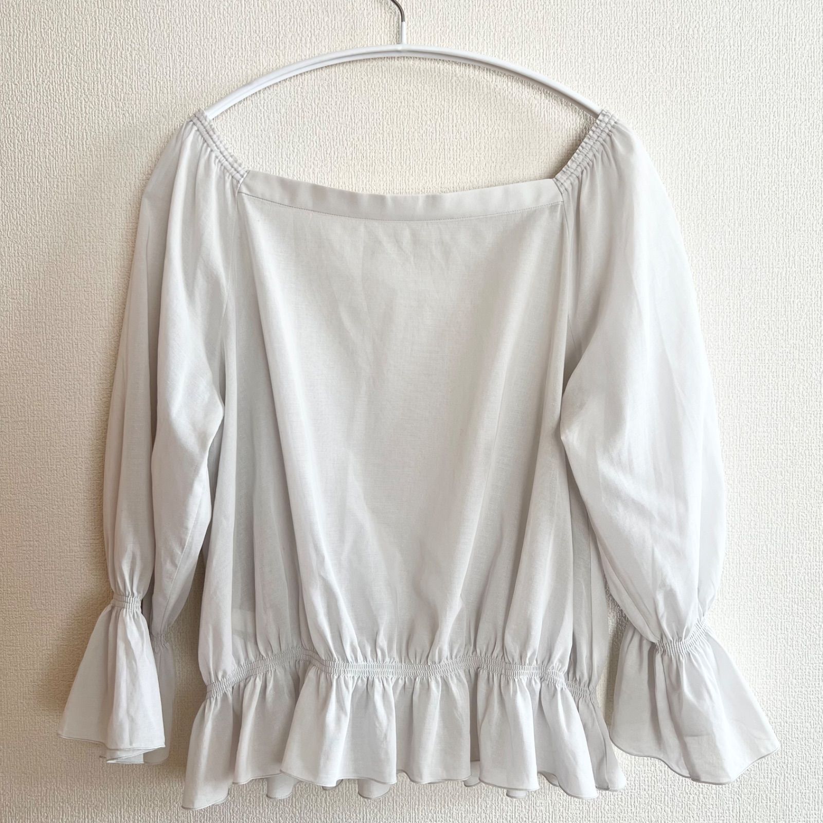 ギャザー　ブラウス Ballsey トゥモローランド TOMORROWLAND BALLSEY コットンボイルギャザーブラウス【☆美品