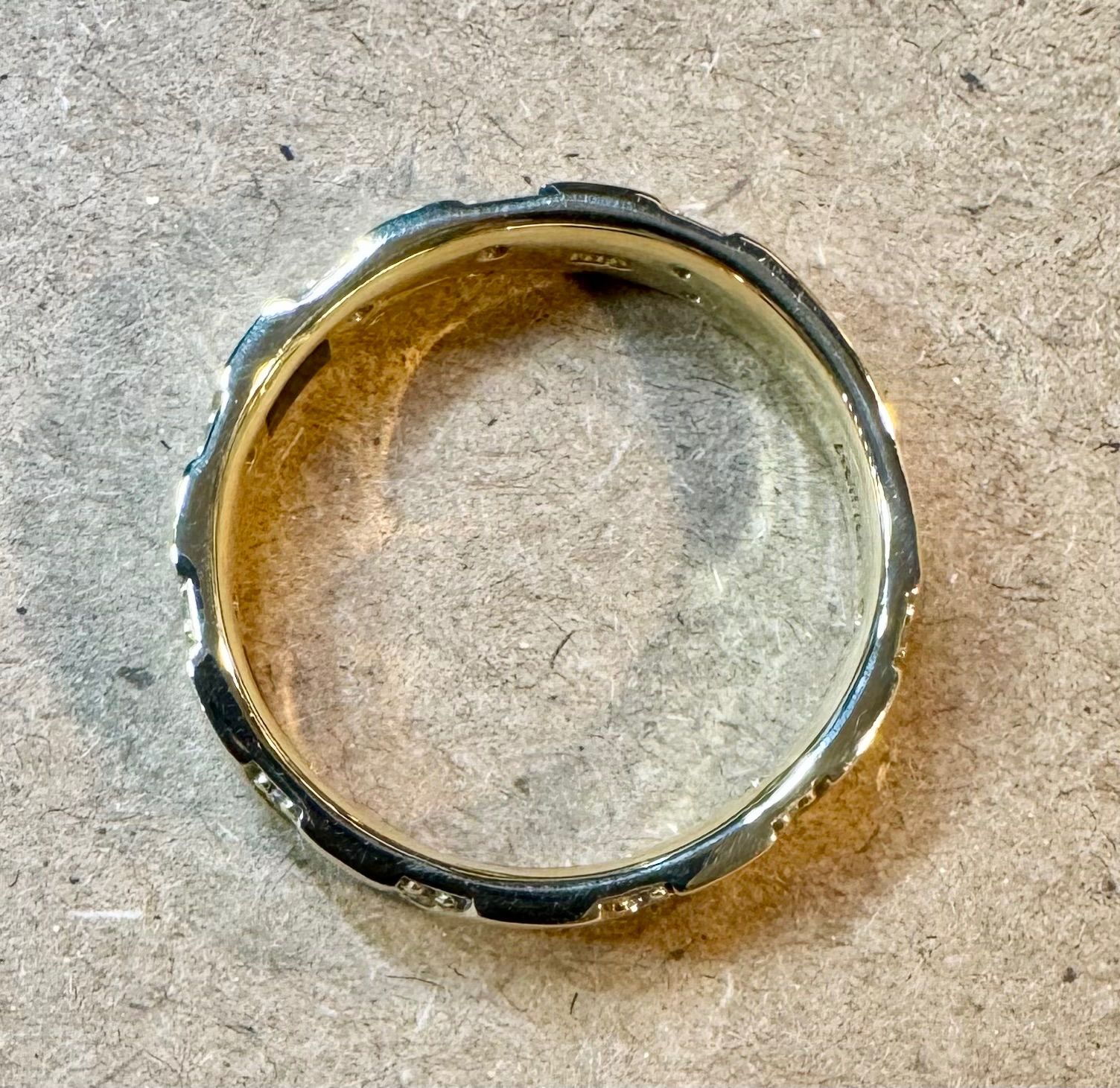 新品磨き済◇ギリオン◇12.5号*ダイヤモンド*K18*remax*健康リング